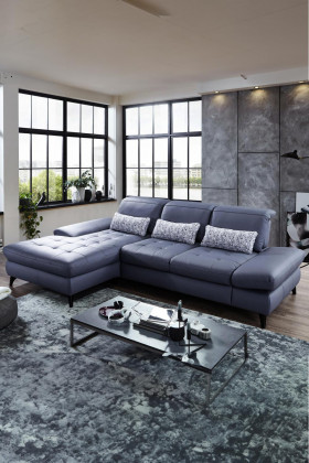 Ecksofa Leder links modern komfortabel braun